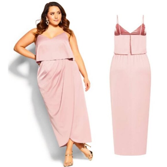 CITY CHIC Women's Frill Evening Dress - Picture 2 of 6